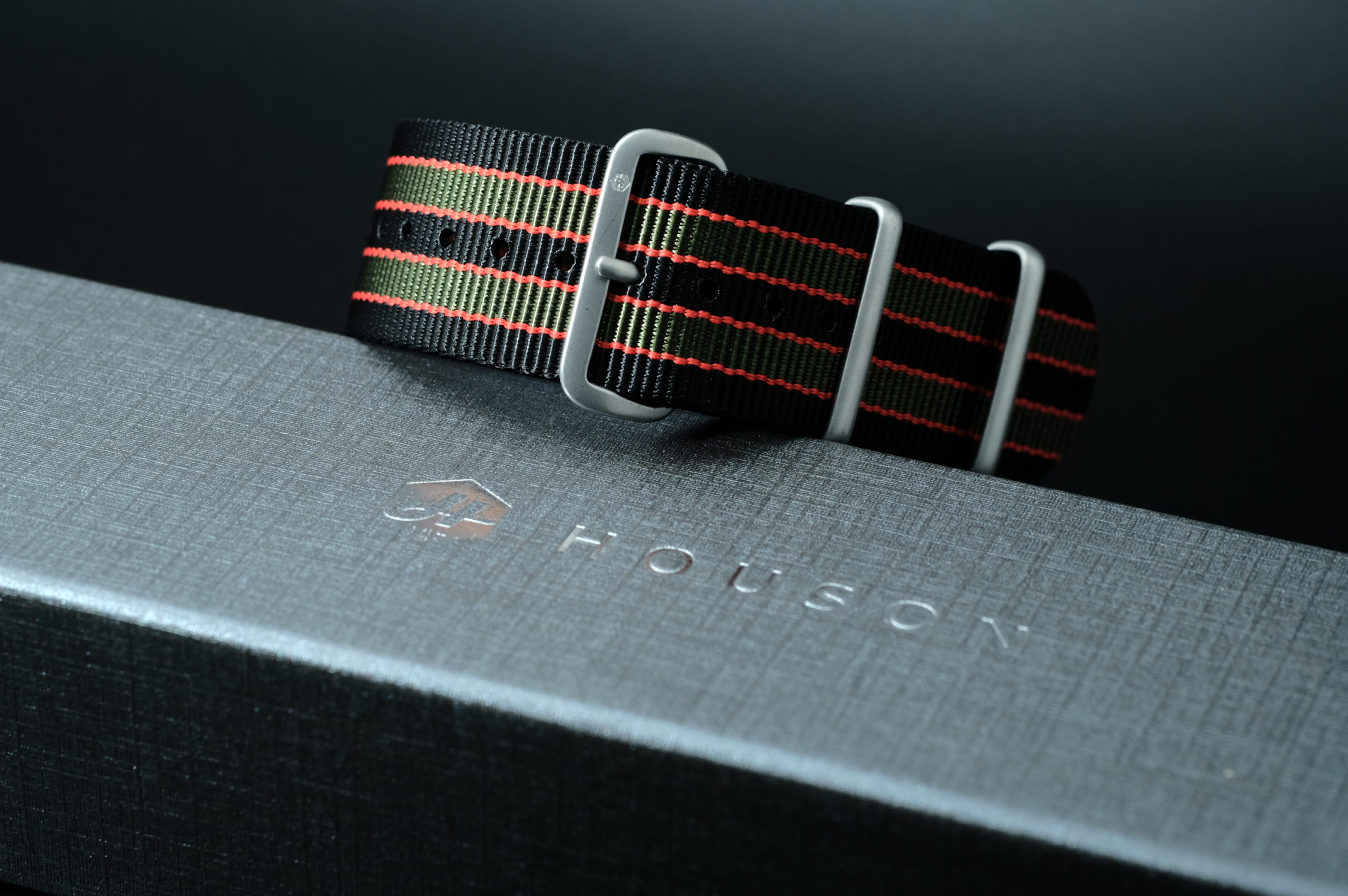 Classic Nato Strap Black Green Red Bitimepieces